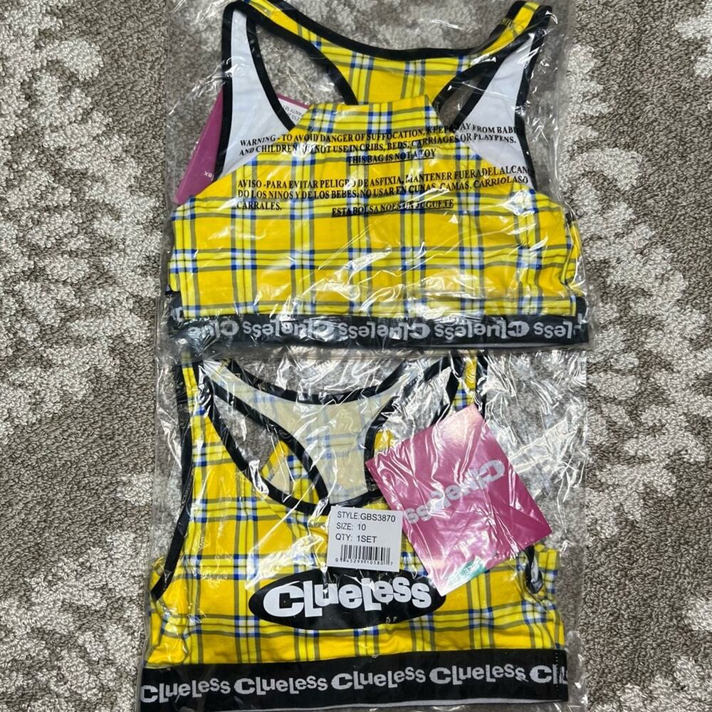 Clueless Cher Bra and Underwear Set NWT girls Sz 10 2pc